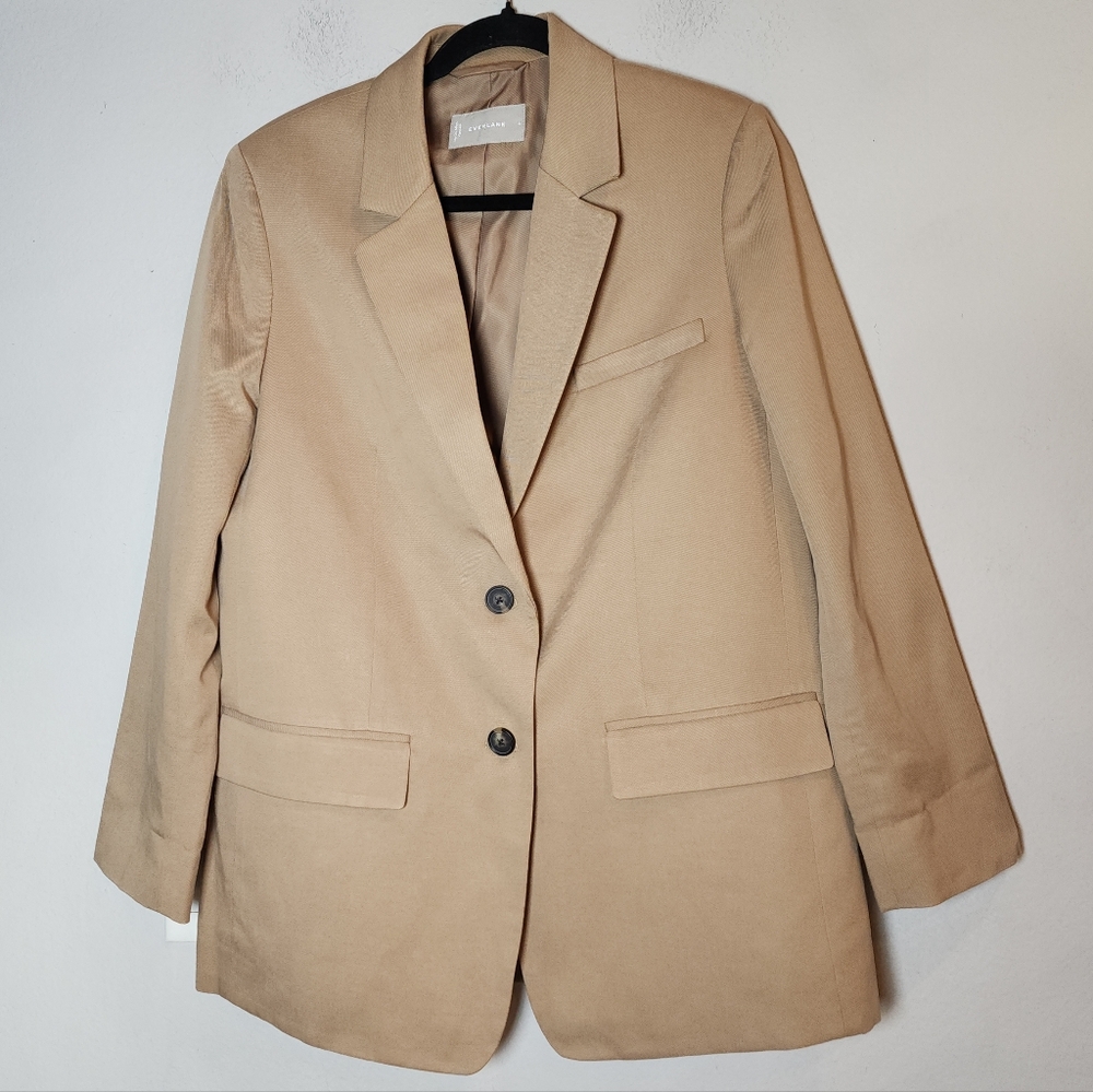 Everlane The Oversized Blazer Buttersmooth Tencel Ash Brown Tan Size 6